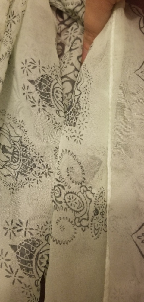 Pale sheer scarf